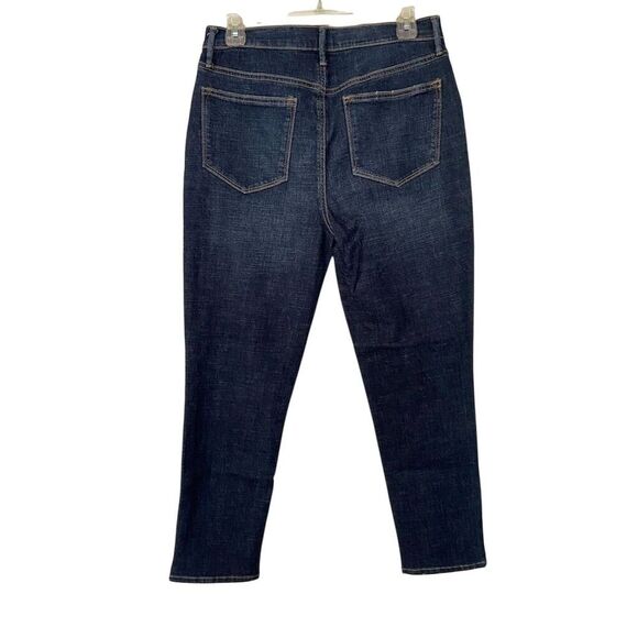 Sonoma Boyfriend Jeans High Waisted Blue Dark Wash Ankle Length Size 4 - Picture 2 of 9